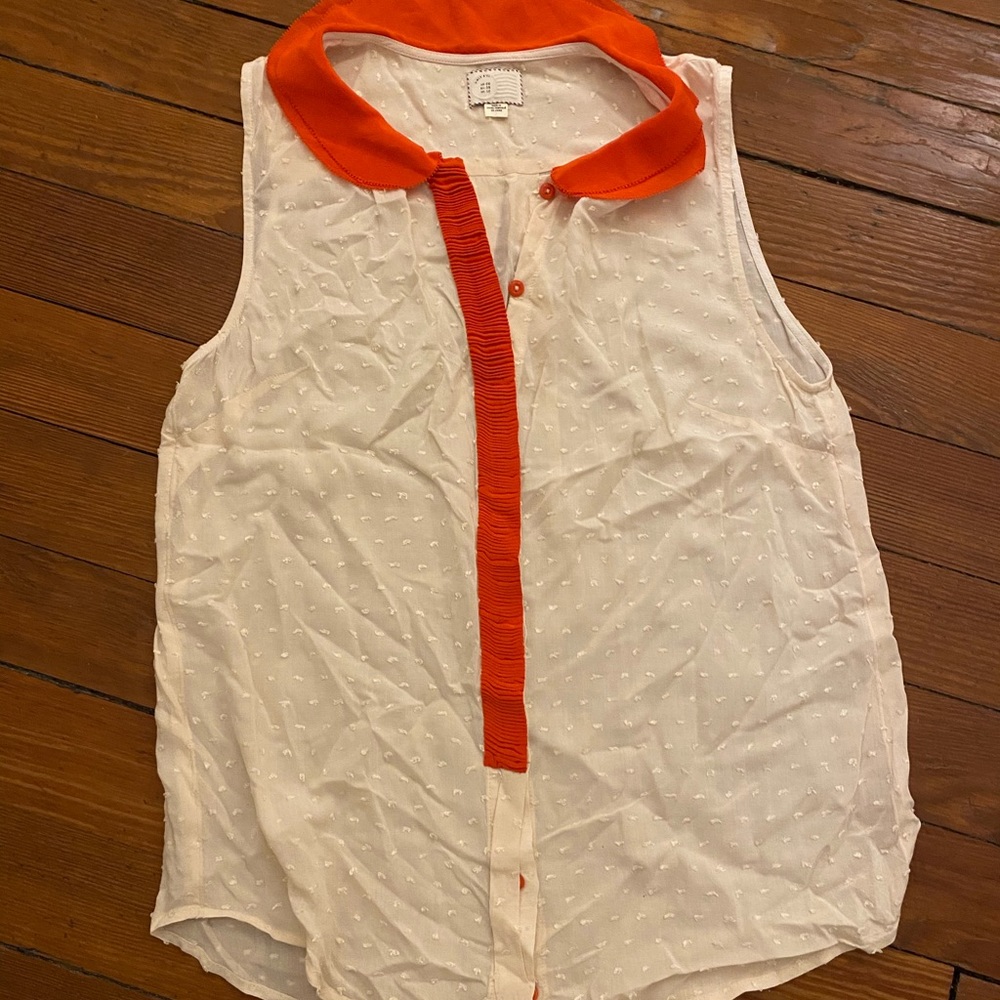 Anthropologie button up tank top/blouse